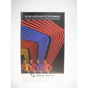 Collins Aikman Ahead of the Rainbow Nylon Fabrics 1970s Vintage Print Ad 9 in Ta